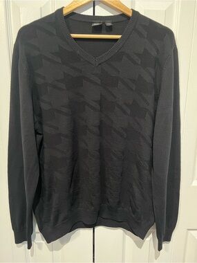 Boss Hugo Boss Men’s Black V-Neck 100% Virgin Wool Sweater Size XXL